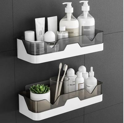 Bathroom Wall-Mounted Storage Rack with Suction Cups